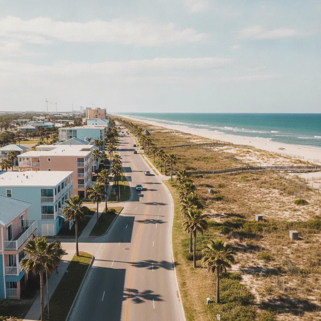 View of South Padre Island, TX