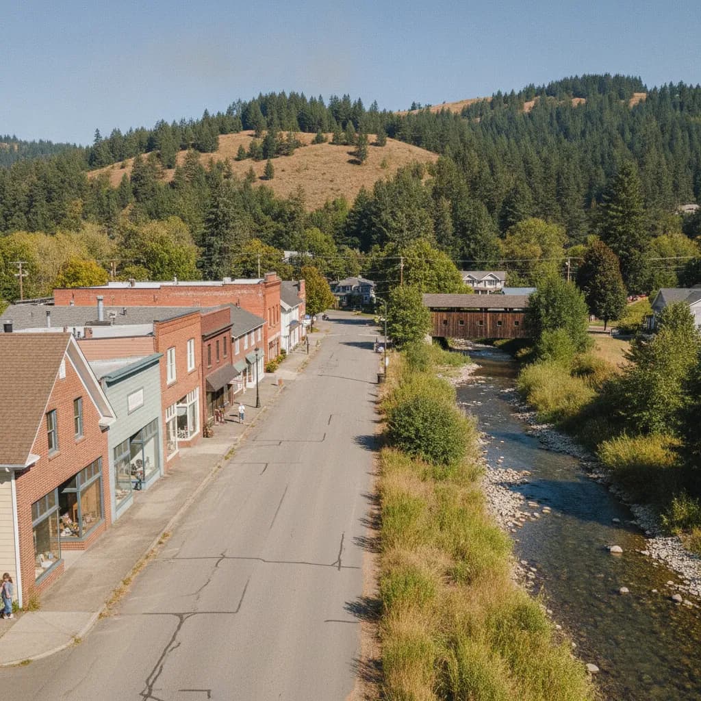 View of Clover Creek, WA