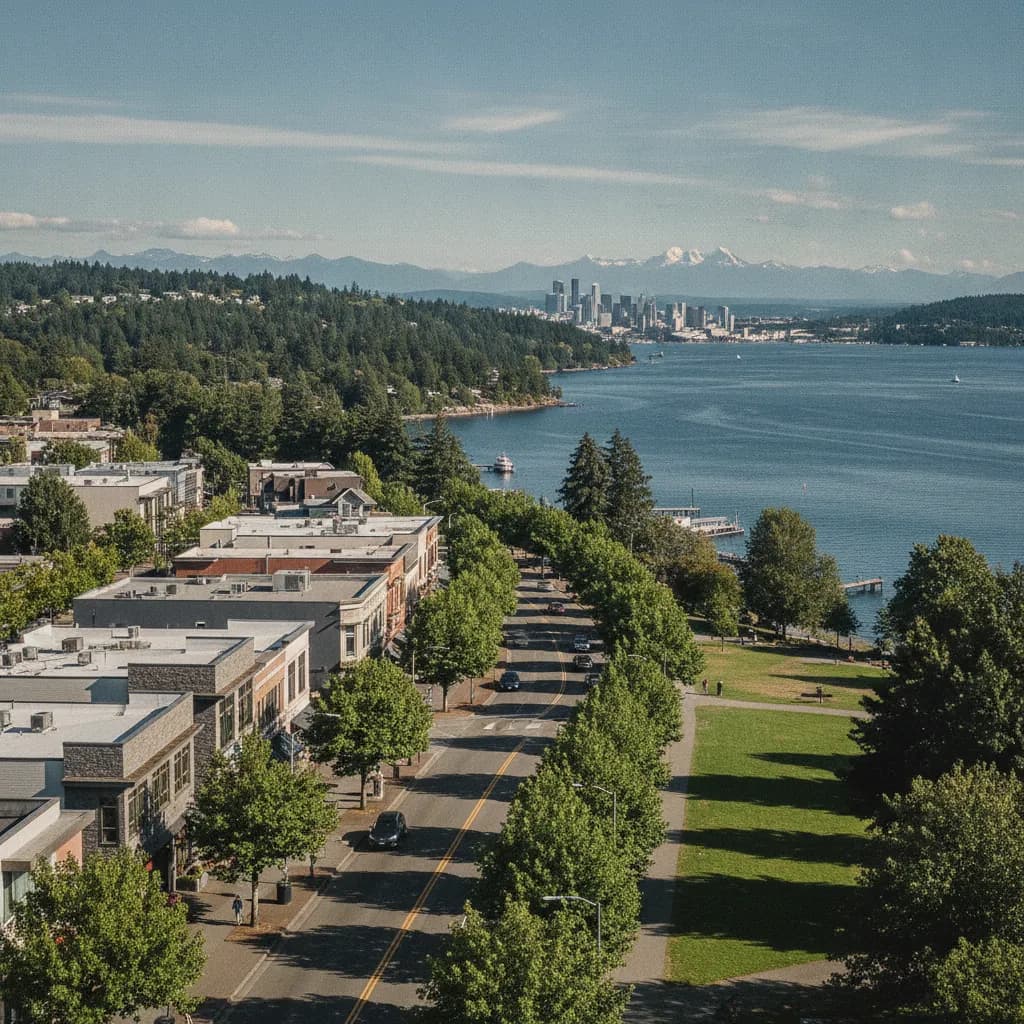 View of Mercer Island, WA