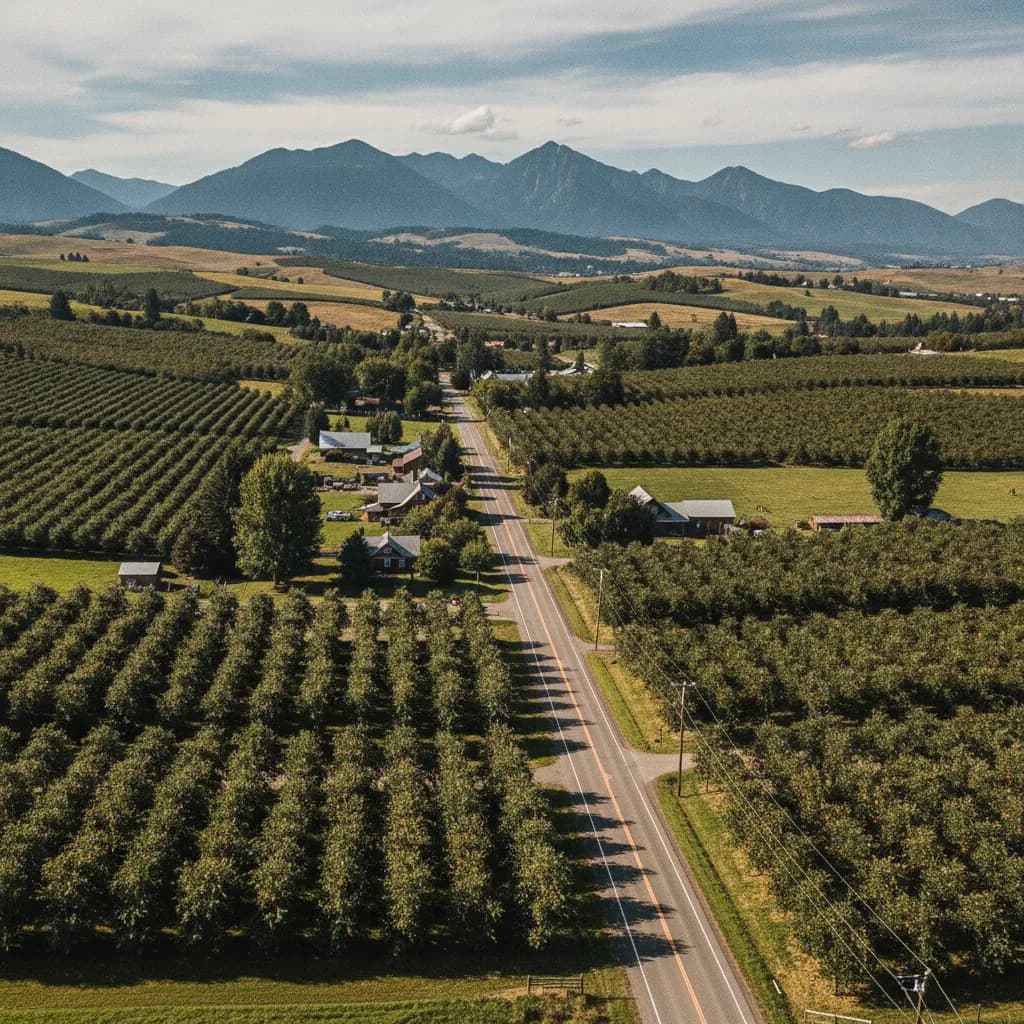 View of Otis Orchards-East Farms, WA