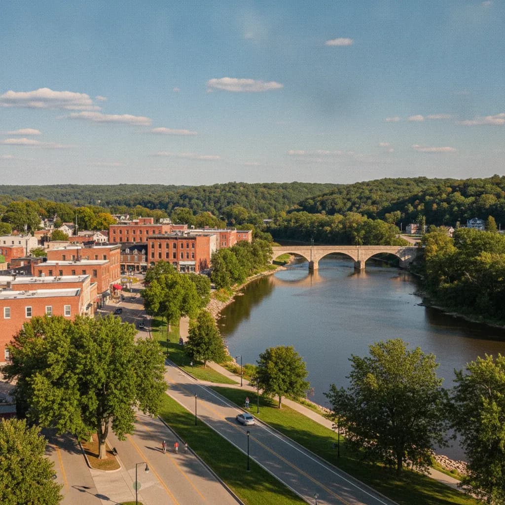 View of Chippewa Falls, WI