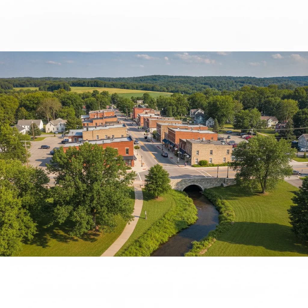 View of Cross Plains, WI