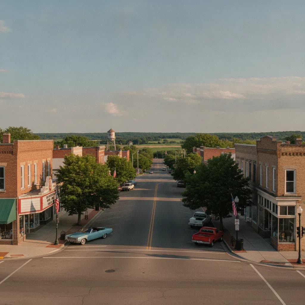 View of Evansville, WI