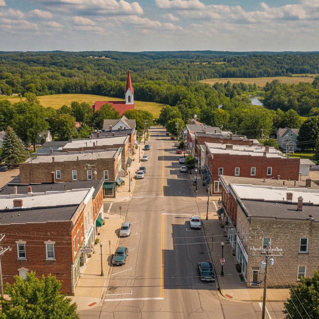 View of Kewaskum, WI