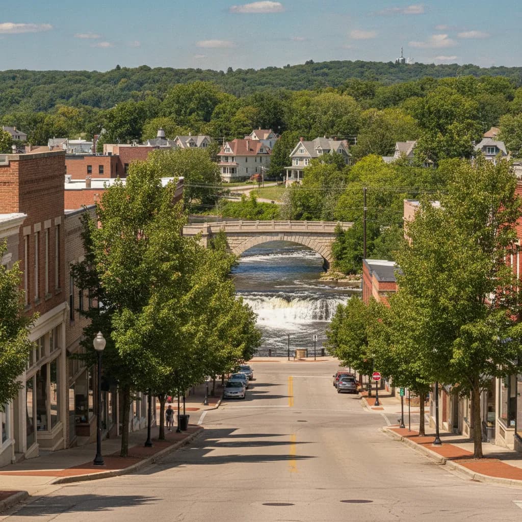 View of Menomonee Falls, WI