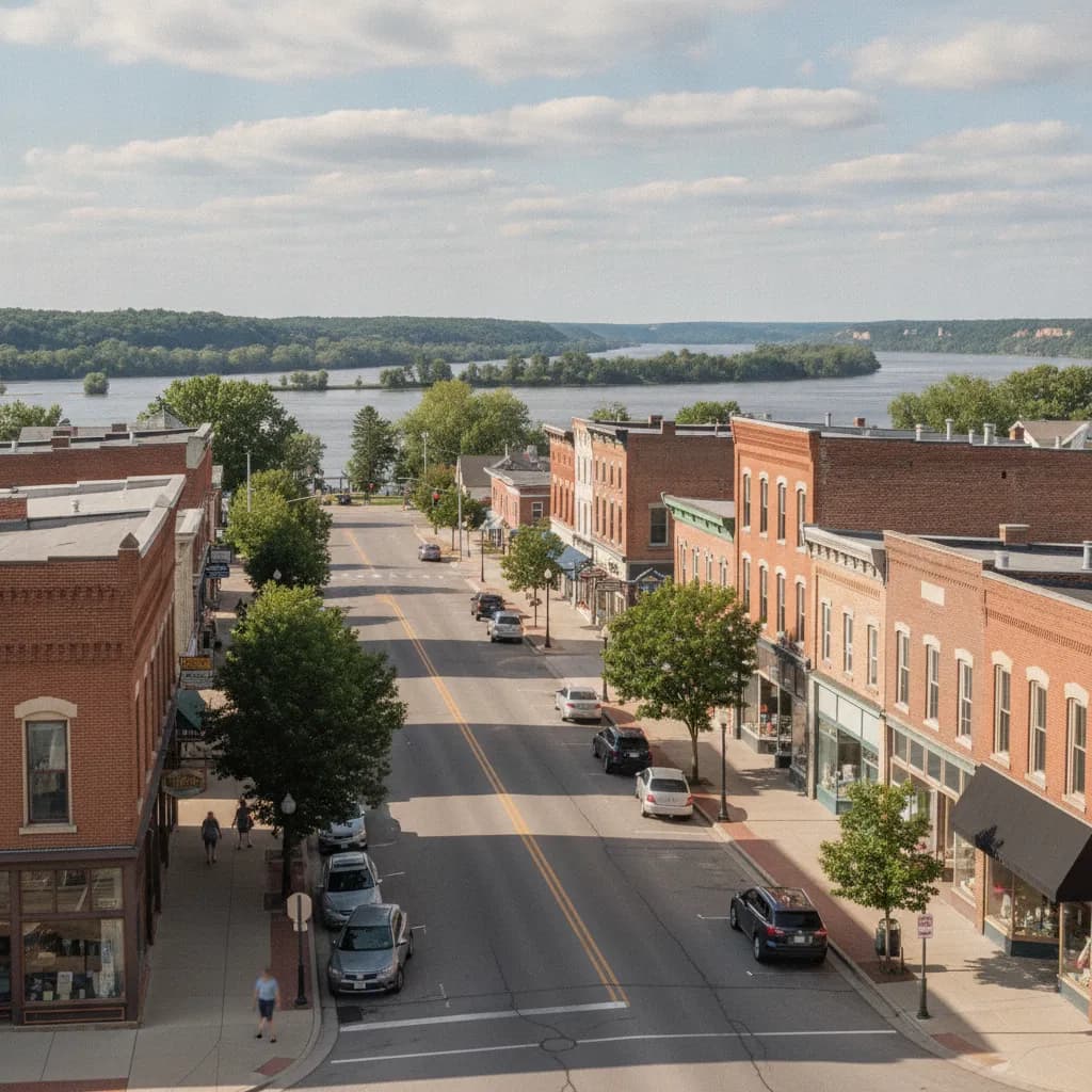 View of Prairie du Chien, WI