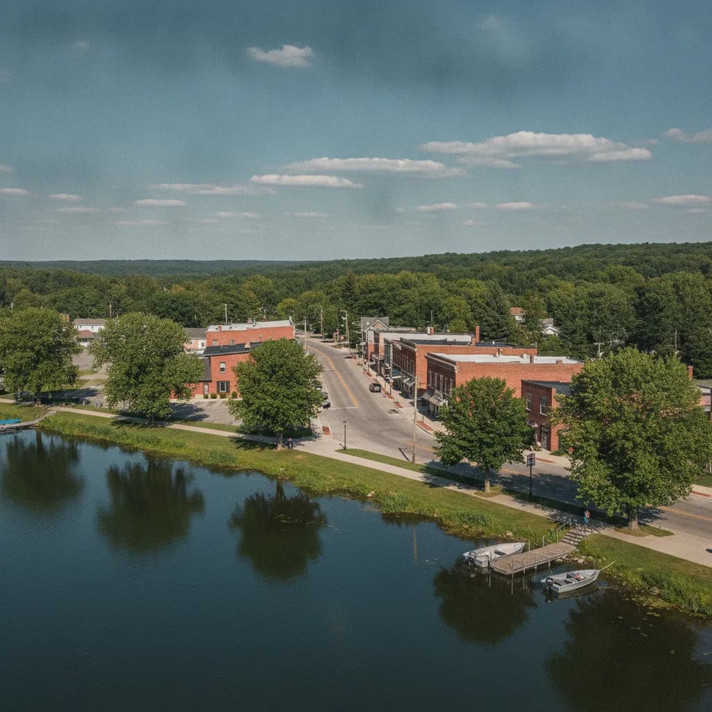 View of Wind Lake, WI