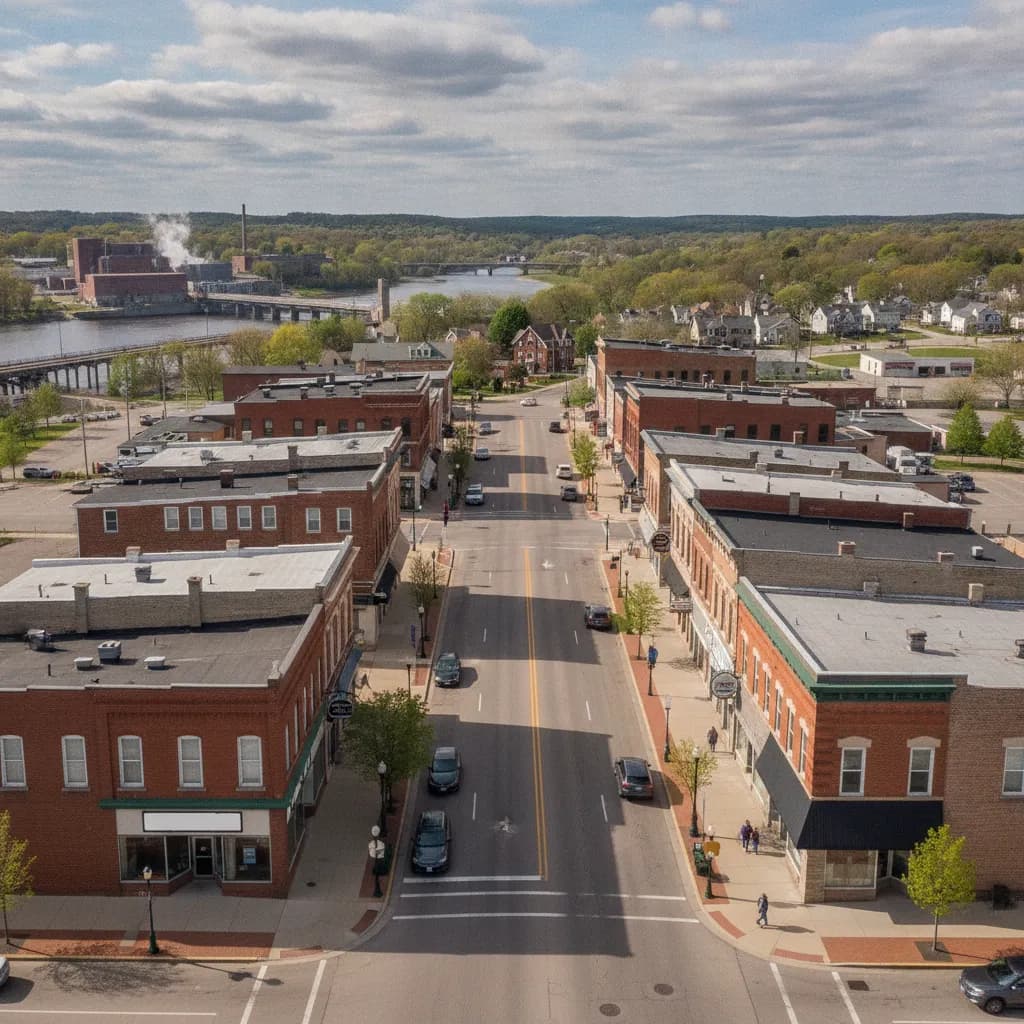 View of Wisconsin Rapids, WI